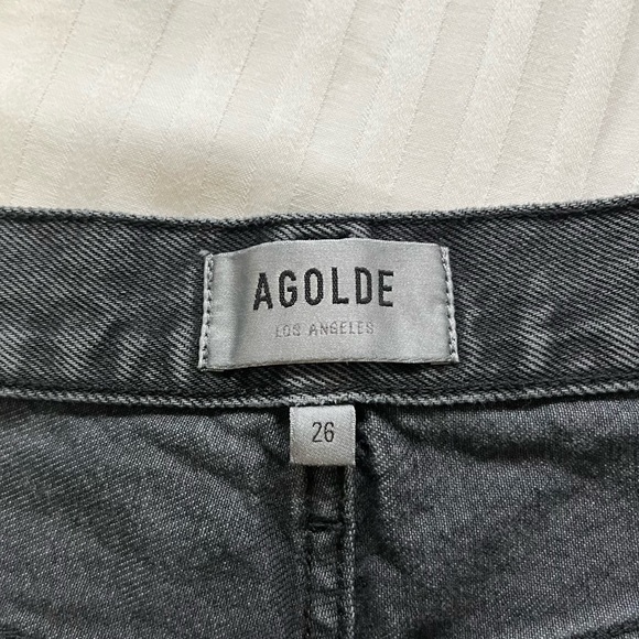Agolde High Rise Vintage Boot Cut Jean in Percolate Washed Black size 26 - Picture 15 of 16